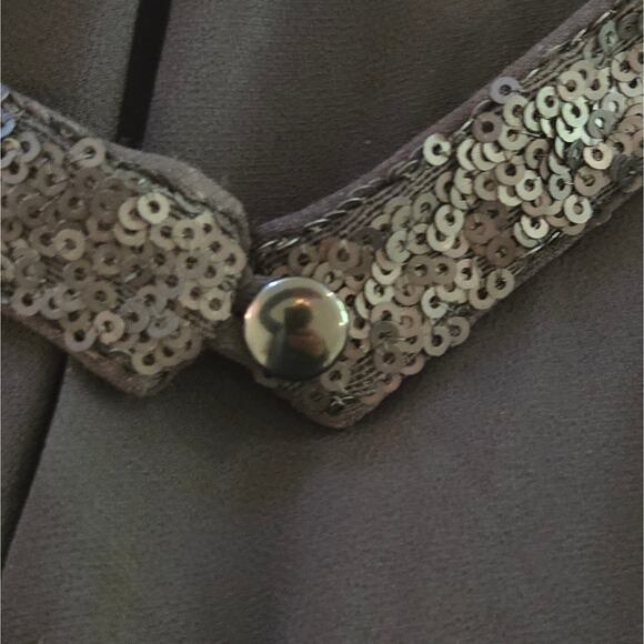 Dress the Population Farah Black Sequin Halter Fit & Flare Gown, Size Med - Picture 5 of 8